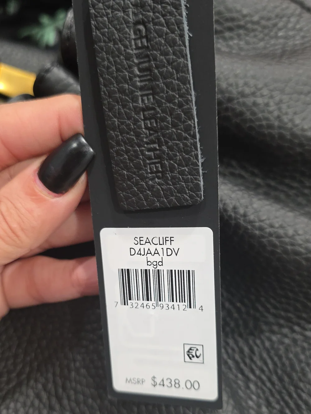 Donna Karan Black Pebbled Leather Toiletry Bag